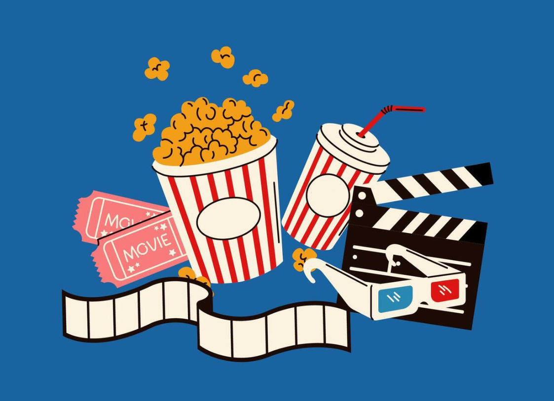 Friends enjoying a movie night
